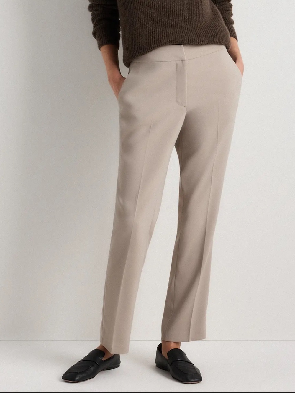 NWT Quince Stretch Crepe Ankle Pants